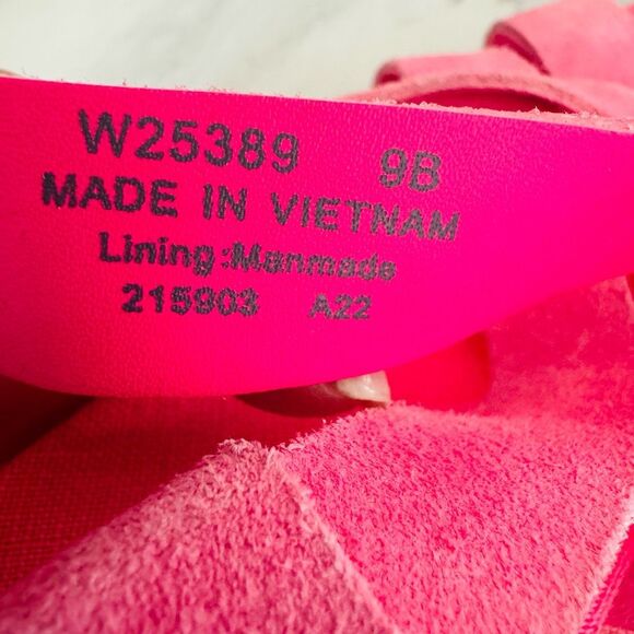 Cole Haan Crystal Wedge Leather Espadrille Strap Sandal, Pink, Size‎ 9, NWOB - Picture 14 of 14